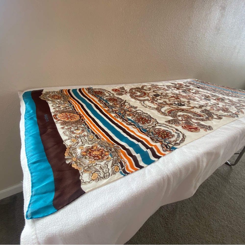 Gucci Multicolor Seashell Pattern Scarf - image 2